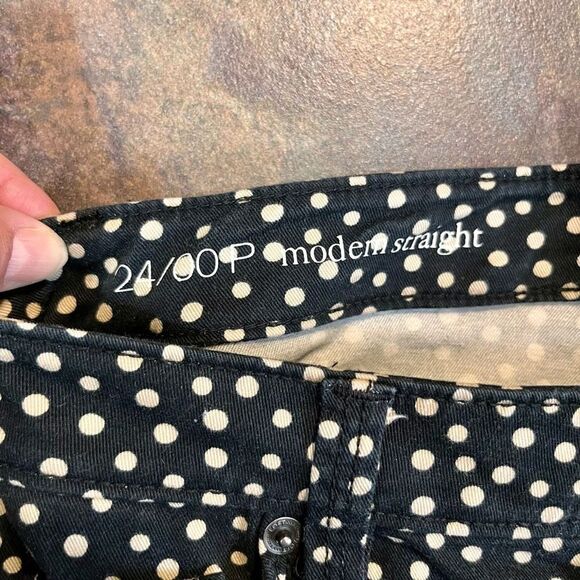 LOFT Modern Straight Polka Dot Pants Size 24 00 P - Picture 6 of 10